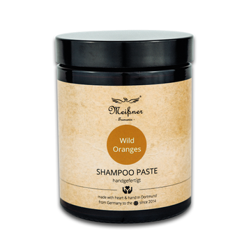 Shampoo Paste Wild-Oranges, 180ml, Braunglastiegel