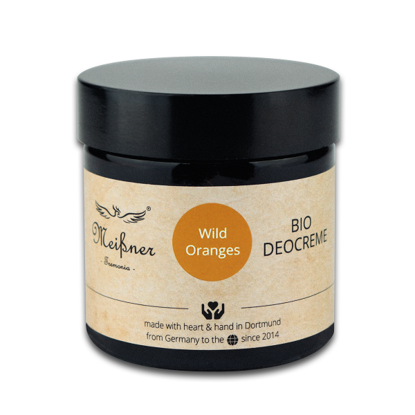 Bio-Deocreme Wild-Oranges, 75g, Braunglastiegel