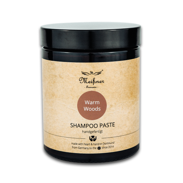Shampoo Paste Warm-Woods, 180ml, Braunglastiegel